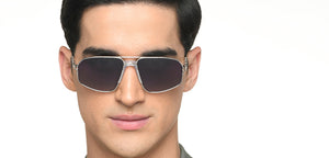 Silver Aviator Full Rim Unisex Sunglasses by Lenskart-217411