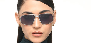 Silver Aviator Full Rim Unisex Sunglasses by Lenskart-217411