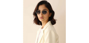 Silver Cat Eye Full Rim Women Sunglasses by John Jacobs-222527