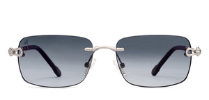 Silver Rectangle/ Square Rimless Unisex Sunglasses by Vincent Chase-216046