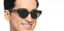 Load image into Gallery viewer, Green Cat Eye Full Rim Unisex Sunglasses by Lenskart-217418