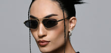 Load image into Gallery viewer, Gold Geometric Full Rim Unisex Sunglasses by Lenskart STUDIO-221955