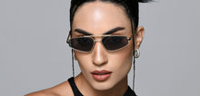 Load image into Gallery viewer, Gold Geometric Full Rim Unisex Sunglasses by Lenskart STUDIO-221955