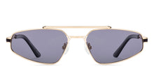Load image into Gallery viewer, Gold Geometric Full Rim Unisex Sunglasses by Lenskart STUDIO-221955
