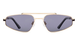 Gold Geometric Full Rim Unisex Sunglasses by Lenskart STUDIO-221955