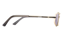 Load image into Gallery viewer, Gold Geometric Full Rim Unisex Sunglasses by Lenskart STUDIO-221955
