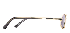 Gold Geometric Full Rim Unisex Sunglasses by Lenskart STUDIO-221955
