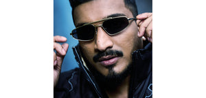 Gold Geometric Full Rim Unisex Sunglasses by Lenskart STUDIO-221955