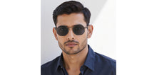 Load image into Gallery viewer, Gunmetal Geometric Full Rim Unisex Sunglasses by John Jacobs-222548