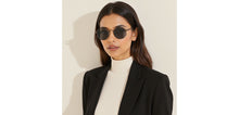 Load image into Gallery viewer, Gunmetal Geometric Full Rim Unisex Sunglasses by John Jacobs-222548