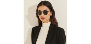 Gunmetal Geometric Full Rim Unisex Sunglasses by John Jacobs-222548