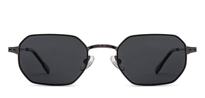 Gunmetal Hexagonal Full Rim Unisex Sunglasses by Lenskart-232021