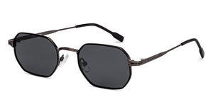 Gunmetal Hexagonal Full Rim Unisex Sunglasses by Lenskart-232021