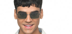 Gunmetal Rectangle/ Square Full Rim Unisex Sunglasses by Vincent Chase Polarized-216019