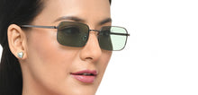 Load image into Gallery viewer, Gunmetal Rectangle/ Square Full Rim Unisex Sunglasses by Vincent Chase Polarized-216019