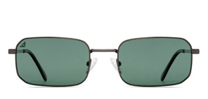 Gunmetal Rectangle/ Square Full Rim Unisex Sunglasses by Vincent Chase Polarized-216019