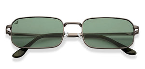 Gunmetal Rectangle/ Square Full Rim Unisex Sunglasses by Vincent Chase Polarized-216019