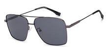 Load image into Gallery viewer, Gunmetal Rectangle Full Rim Unisex Sunglasses by Vincent Chase Polarized-221007