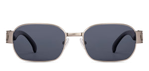 Gunmetal Rectangle Full Rim Unisex Sunglasses by Vincent Chase Polarized-224456
