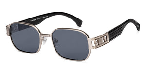 Gunmetal Rectangle Full Rim Unisex Sunglasses by Vincent Chase Polarized-224456