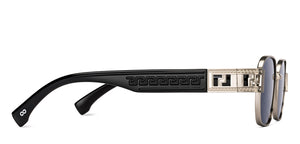 Gunmetal Rectangle Full Rim Unisex Sunglasses by Vincent Chase Polarized-224456