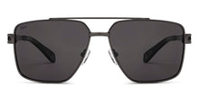 Load image into Gallery viewer, Gunmetal Square Full Rim Unisex Sunglasses by Vincent Chase Polarized-229018