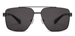 Gunmetal Square Full Rim Unisex Sunglasses by Vincent Chase Polarized-229018