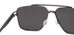 Gunmetal Square Full Rim Unisex Sunglasses by Vincent Chase Polarized-229018