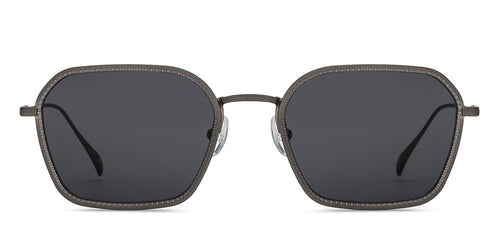 Gunmetal Square Full Rim Unisex Sunglasses by John Jacobs-215332