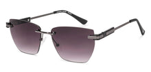 Load image into Gallery viewer, Gunmetal Rectangle/ Square Rimless Unisex Sunglasses by Vincent Chase-229192