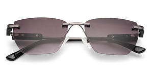 Gunmetal Rectangle/ Square Rimless Unisex Sunglasses by Vincent Chase-229192