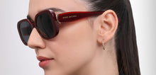Load image into Gallery viewer, Maroon Rectangle Full Rim Women Sunglasses by John Jacobs-225413