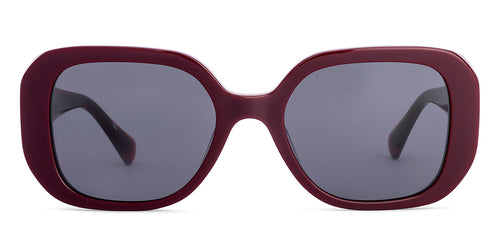 Maroon Rectangle Full Rim Women Sunglasses by John Jacobs-225413