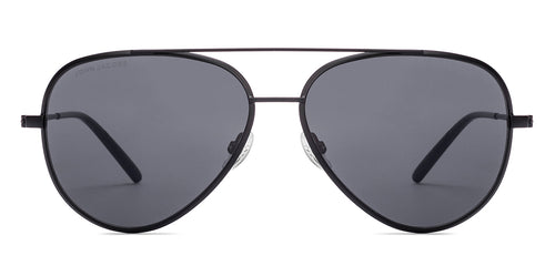 Black Aviator Full Rim Unisex Sunglasses by John Jacobs-222778