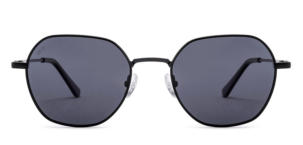 Black Geometric Full Rim Unisex Sunglasses by Vincent Chase Polarized-221938