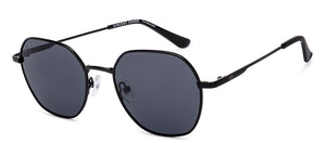 Black Geometric Full Rim Unisex Sunglasses by Vincent Chase Polarized-221938