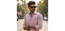 Load image into Gallery viewer, Matte Black Rectangle/ Square Full Rim Unisex Sunglasses by Vincent Chase Polarized-229564