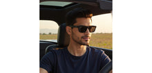 Load image into Gallery viewer, Matte Black Rectangle/ Square Full Rim Unisex Sunglasses by Vincent Chase Polarized-229564