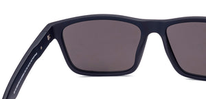 Matte Black Rectangle/ Square Full Rim Unisex Sunglasses by Vincent Chase Polarized-229564