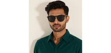Load image into Gallery viewer, BLACK Round Full Rim Unisex Sunglasses by Vincent Chase Polarized-228744