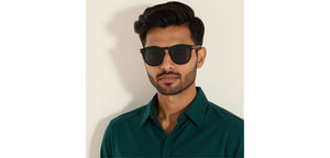 BLACK Round Full Rim Unisex Sunglasses by Vincent Chase Polarized-228744