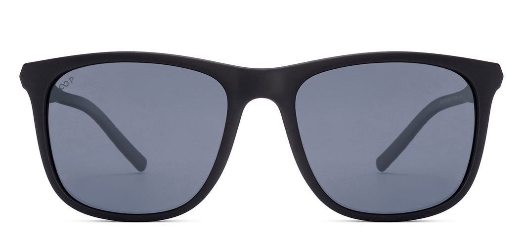 Matte Black Wayfarer Full Rim Unisex Sunglasses by Vincent Chase Polarized-221897