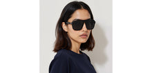 Load image into Gallery viewer, BLACK Wayfarer Full Rim Unisex Sunglasses by Vincent Chase Polarized-228738
