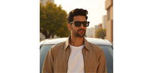 BLACK Wayfarer Full Rim Unisex Sunglasses by Vincent Chase Polarized-228750