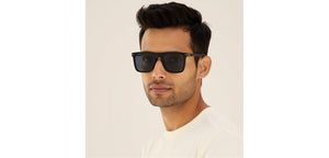 BLACK Wayfarer Full Rim Unisex Sunglasses by Vincent Chase Polarized-228751