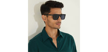 Load image into Gallery viewer, BLACK Wayfarer Full Rim Unisex Sunglasses by Vincent Chase Polarized-228751