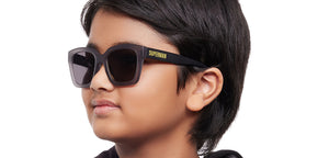Gray Square Full Rim Kids Sunglasses by Hooper Online-212059