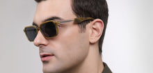 Load image into Gallery viewer, Green Rectangle Full Rim Unisex Sunglasses by John Jacobs-222927