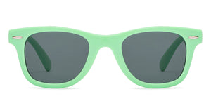 Green Wayfarer Full Rim Kids Sunglasses by Hooper-209626