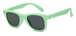 Green Wayfarer Full Rim Kids Sunglasses by Hooper-209626